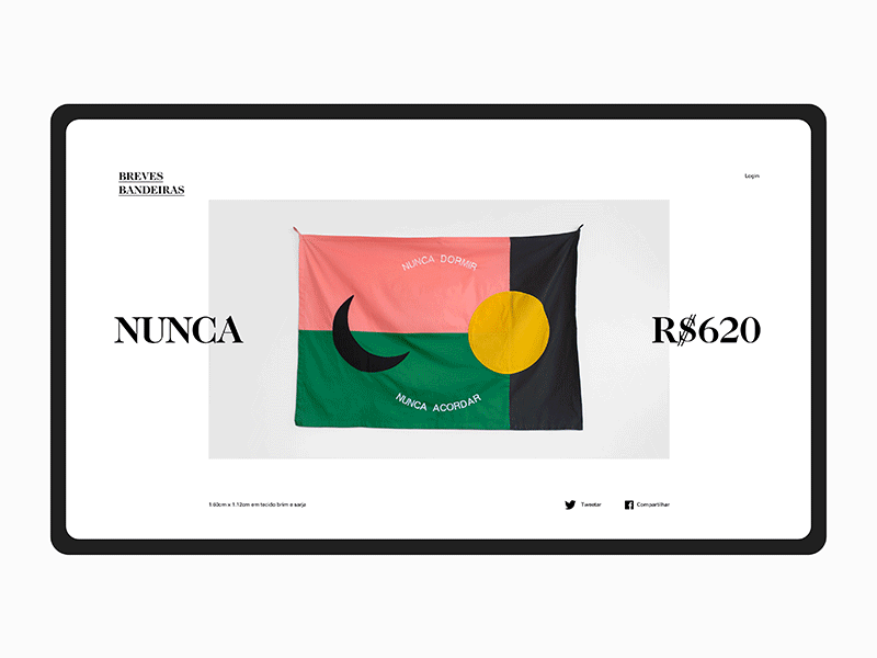 Breves Bandeiras - Auction Site black brazilian caslon countdown design font interface minimal serif type web