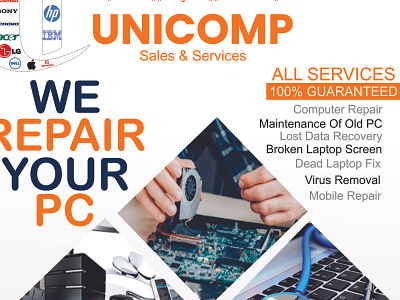 Computer Repair Template branding graphic design poster poster design