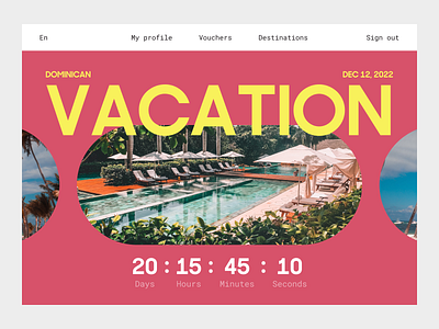 Countdown Timer - Daily UI 014 countdown timer daily ui design figma travel trip ui ux vacation web