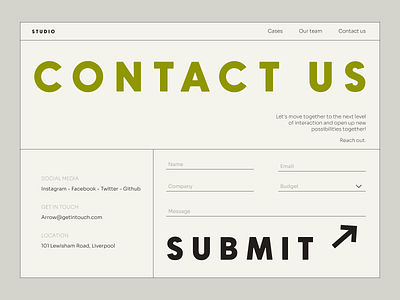 Contact Us - Daily UI 028 by Esenia Mochalova on Dribbble