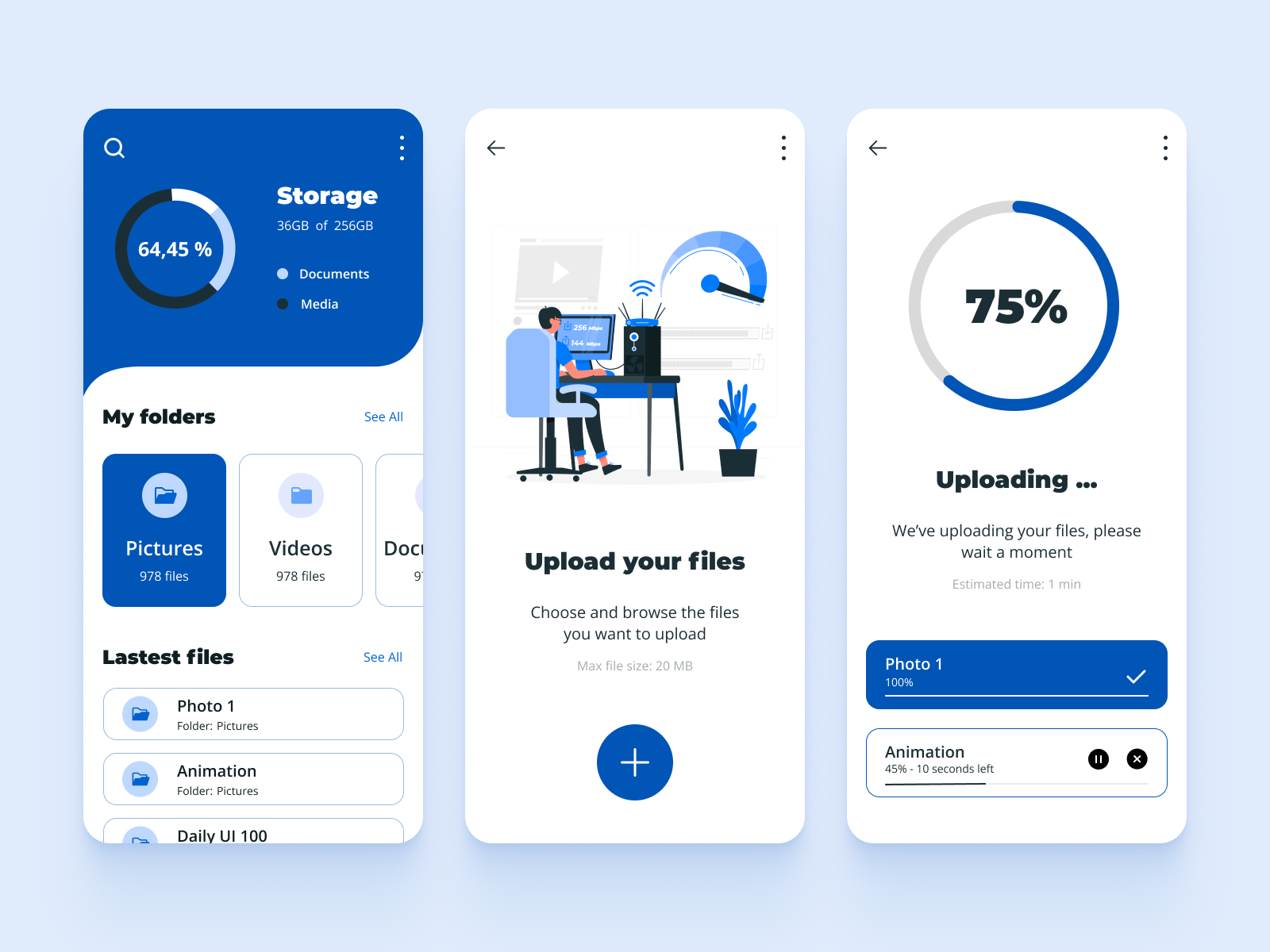 File Upload - Daily UI 031 by Esenia Mochalova on Dribbble