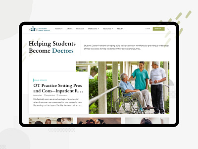 Student Doctor Network agency animation branding community design doctors forum illustration landing page medical sdn students xenforo