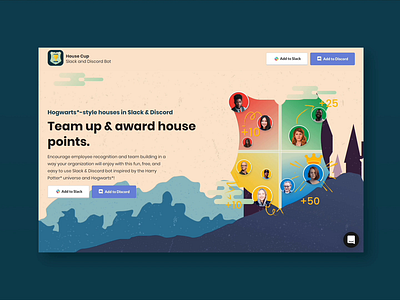 HouseCup bot is live! add on bot branding community discord housecup illustration logo slack