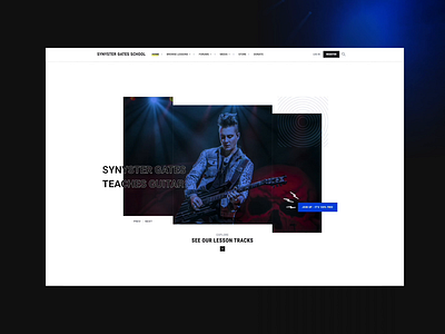 Synyster Gates School Website agency animation branding community css design forum guitar illustration landing page school xenforo