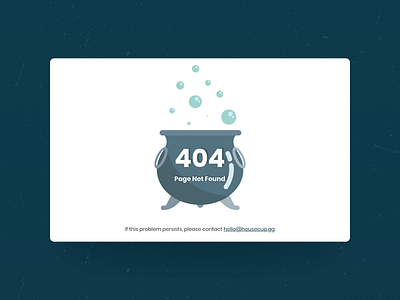 HouseCup - 404 Page Not Found 404 agency animation cauldron css css animation design discord error housecup landing page pagenotfound slack vector web