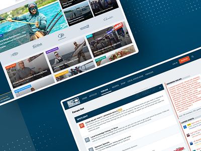 Client Project - BD Outdoors Site and Community agency community design fishing forum homepage illustration landing page members user experience users water