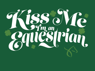 St Pat's design for US Equestrian apparel branding equestrian horse shirt st. pats typography