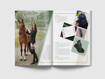 Spring Gift Spread equestrian magazine publication design