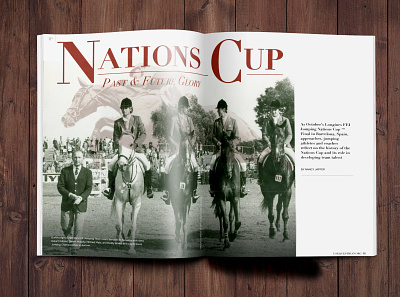 Nations Cup Feature equestrian magazine publication design publications spreads
