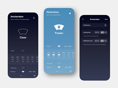 CarFrost iOS app design