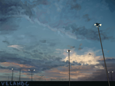 Sunset 4 art digitalart illustration арт графическая иллюстрация закат небо
