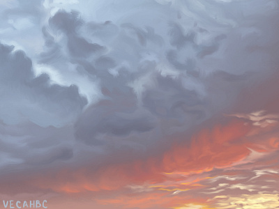 Home sunset art digitalart illustration арт графическая иллюстрация закат небо
