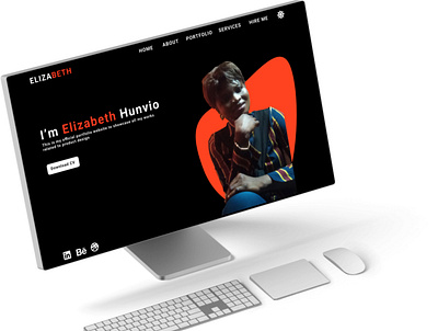 personal website design darkmode mock up figma ui web design