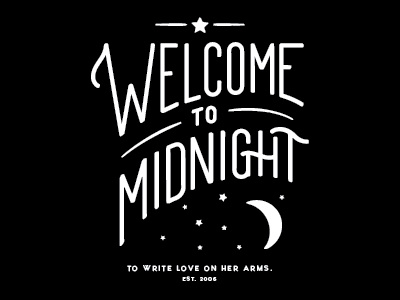 Welcome to Midnight lettering type