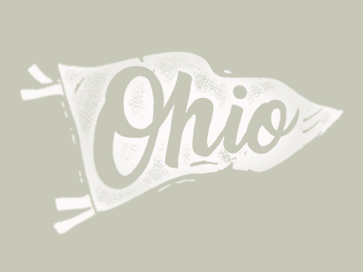 Ohio Pennant illustration lettering typography