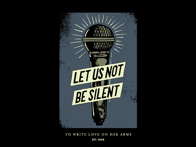 LetUs Not Be Silent apparel design handlettered illustration typography