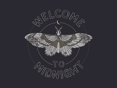 Welcome to Midnight apparel design handlettering illustration lettering typography