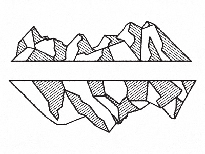 Mountain geometric illustration mountain