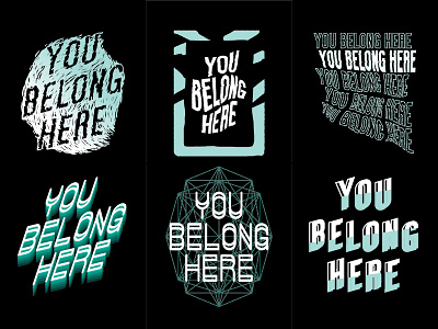 You Belong Here apparel lettering type