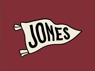 Jones design handlettered handmade hats illustration lettering lettering art patch pennant pennantillustration pennants typography