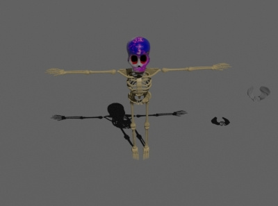 Skeleton Model 3d 3d art 3d modelling maya nft skeleton