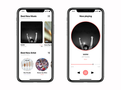 Music App album app artist cover dailyui design interface mobile music next pause play player time ui uidesign ux