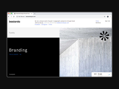 Bastrada new home dailyui design fonts interface landing page studio typography ui ux web
