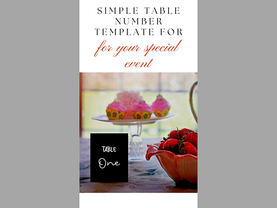 Simple Table Number Template For Your Special Event