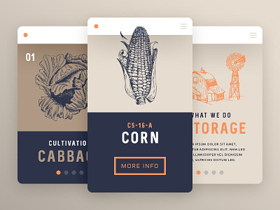 Agriculture UI agriculture branding design ui vegetable vintage webdesign website