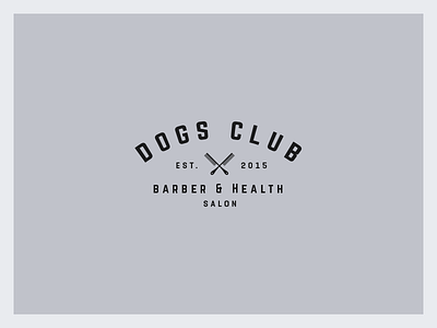 Dogs Club Logo barber branding club dogs emblem glyph logo logos mark salon vintage
