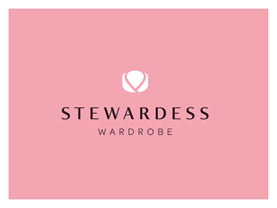 Stewardess Wardrobe Logo blogger branding emblem fashion glyph logo logos mark stewardess wardrobe