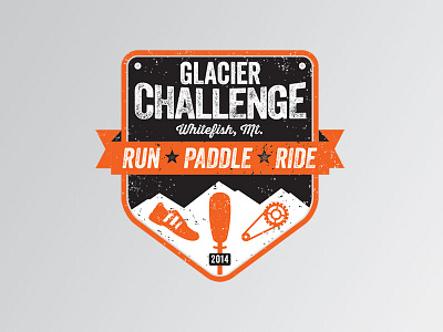 Glacier Challenge Logo bike paddle ride run triathlon