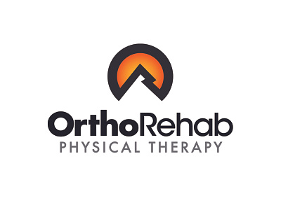 OrthoRehab logo mountain physical therapy sun