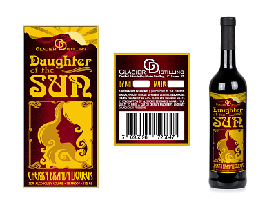 Glacier Distilling - Daughter of The Sun Label Concept