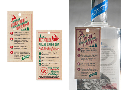 Glacier Distilling - Hot Cider Recipe Tag Mockup christmas hot cider liquor