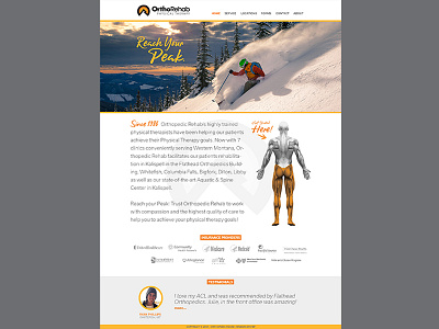 OrthoRehab Website Mockup