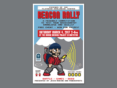 Beacon Rally Poster avalanche safety snow video games