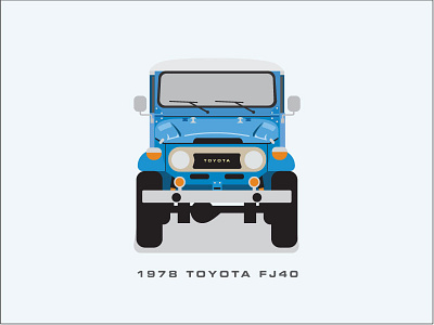 1978 Toyota FJ40 flat illustration toyota