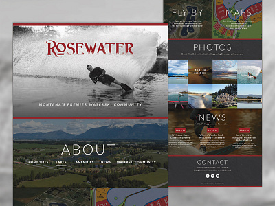 Rosewater - Montana's Premier Waterski Community ux design web design