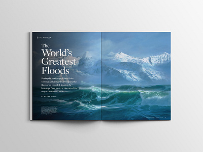 Lake Missoula - Flathead Living Magazine Feature Layout design editorial editorial design feature flathead glacier montana typography
