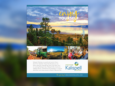 Enjoy Yourself - Discover Kalispell Ad Campaign advertisement discover explore flathead kalispell maps montana