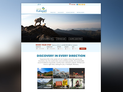 Discover Kalispell Website Launch adobe xd glacier kalispell map montana ui ux webdesign