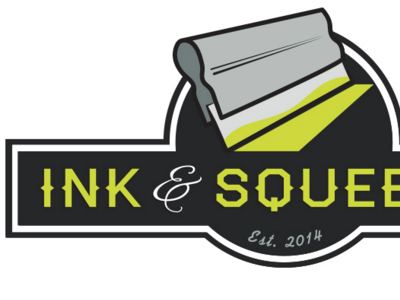 Ink & Squeegee Logo logo design screenprinter