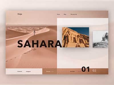 Sahara Website animation branding design flat illustration layout layoutdesign officience sahara travel traveling typography ui uidesign ux web webdesign webdesigner website website design