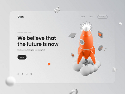 Q.on Website 3d 3d animation aftereffects animation design landing page layout layoutdesign qanon ui uidesign web webdesign website