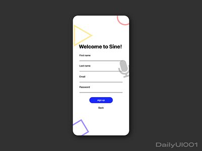 Sign up page dailyui ui ux