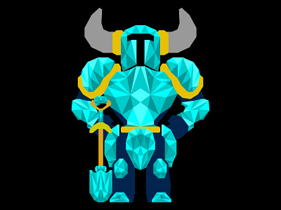 Shovel Knight game indie knight low polygon minimal shovel vector video