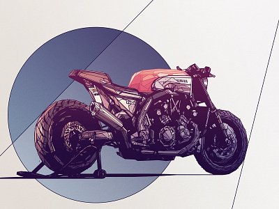 VMAX INFRARED design digital artwork digital illustration illustration motor motorbike motorcycle