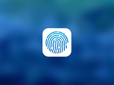 Touch Id Icon Blue app apple fingerprint icon ios ios7 keynote playoff scan touch touchid