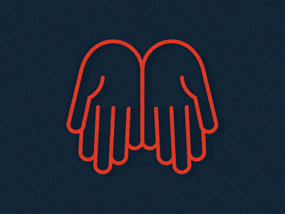 Give give hands icon open hands vector